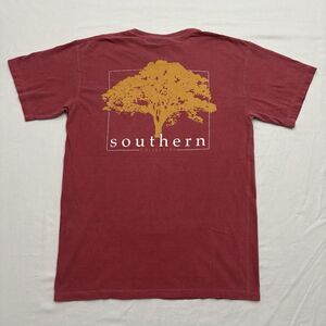 Southern Collection Comfort Colors Red Pocket T-Shirt Lab Dog Logo Oak Tree Sz M